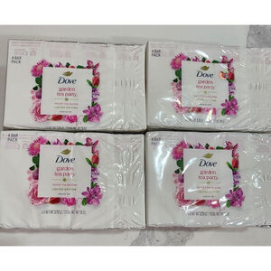 Dove Garden Tea Party Velvet Fig Bloom Beauty Bar. Four Packs of Four